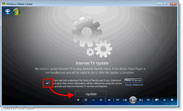 Windows 7 Media Center - instalirajte ažuriranje internetske televizije