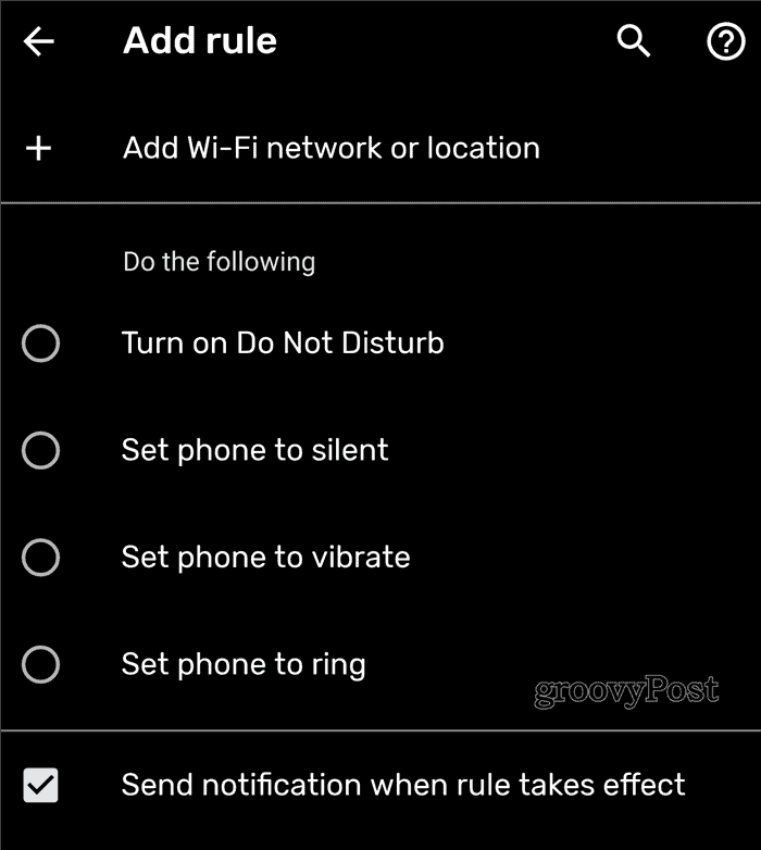 Pravila za Android Dodavanje pravila