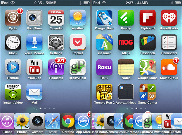 Šest i 10 ikona na iOS Docku