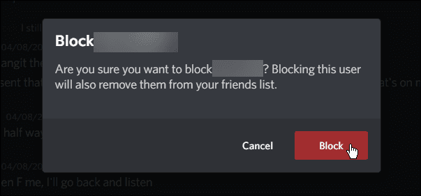 potvrdi blokiranje korisnika