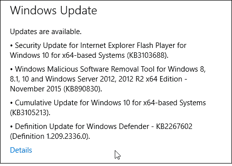Ažuriranje sustava Windows 10 KB3105213