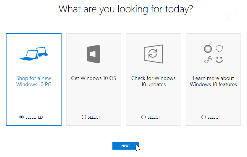 Windows pomoć u odabiru