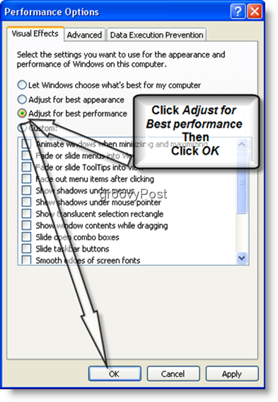 Windows XP Prilagodite za najbolje performanse