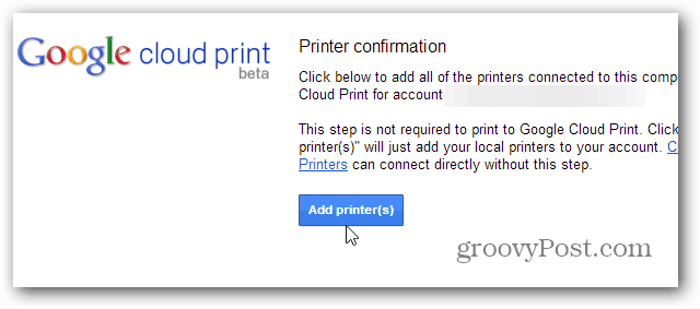 Dodajte Tisak Cloud Print