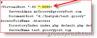 Konfigurirajte Apahce za korištenje više portova:: groovyPost.com