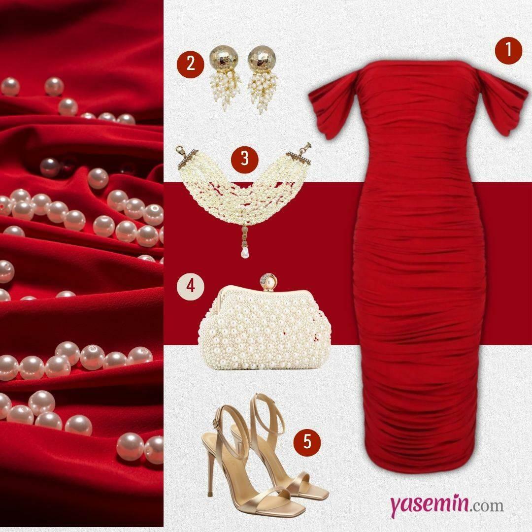 kombinacija crvene haljine