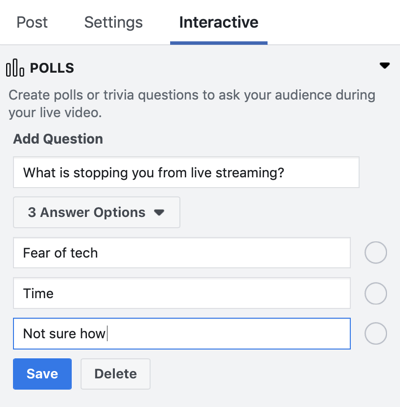 Kako koristiti Facebook Live u marketingu, korak 5.