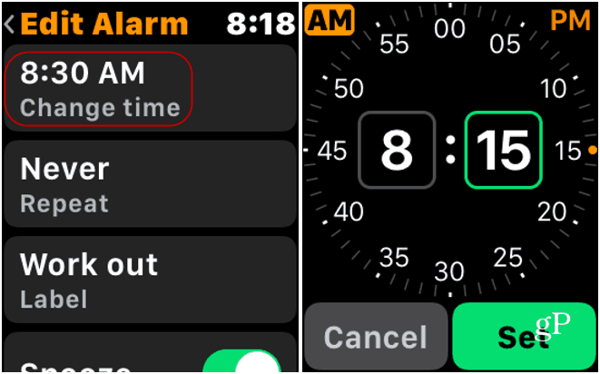 Promijenite alarm na Apple Watchu