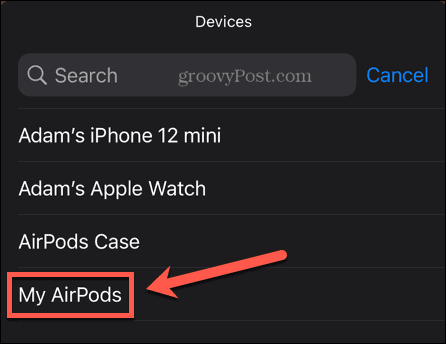 widget za bateriju iphone select airpods
