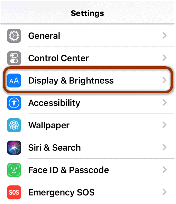 svjetlina zaslona iphone