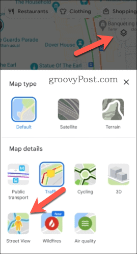 Omogućite prikaz ulice u Google kartama na mobitelu