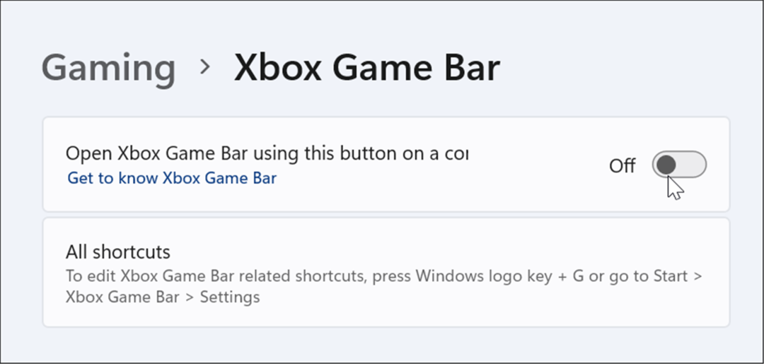 onemogućite xbox traku za igre na Windowsima