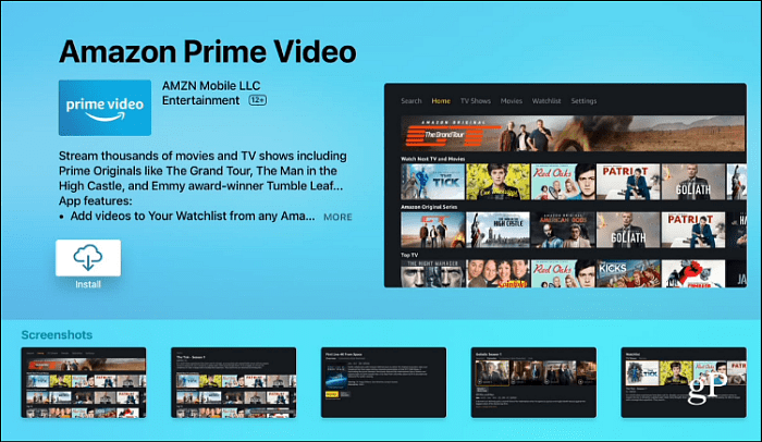 Ugradite Amazon Prime Video Apple TV