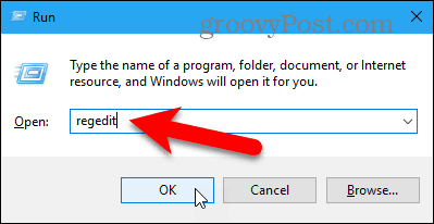 Otvorite uređivač registra u sustavu Windows 10