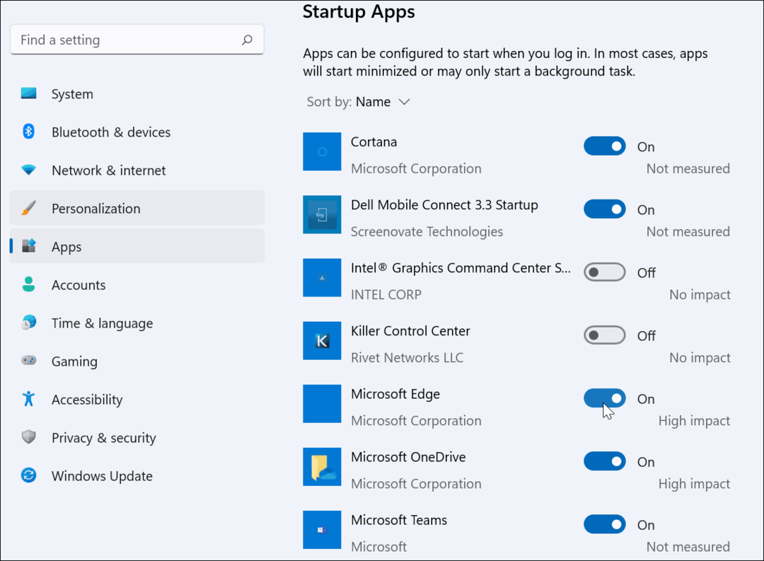 Kako onemogućiti aplikacije za pokretanje u sustavu Windows 11
