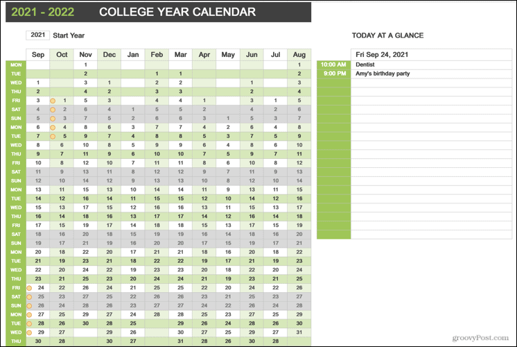 Kalendar godina fakulteta