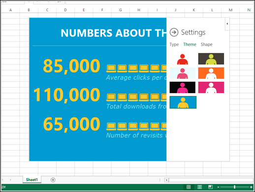 Grafikon za ljude u Excelu