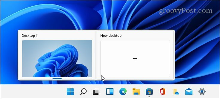 Gumb za virtualnu radnu površinu Windows 11