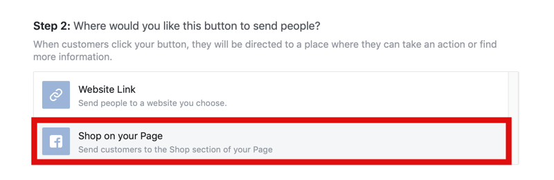 korak 2 kako dodati gumb Kupi odmah na Facebook stranicu za Instagram kupovinu