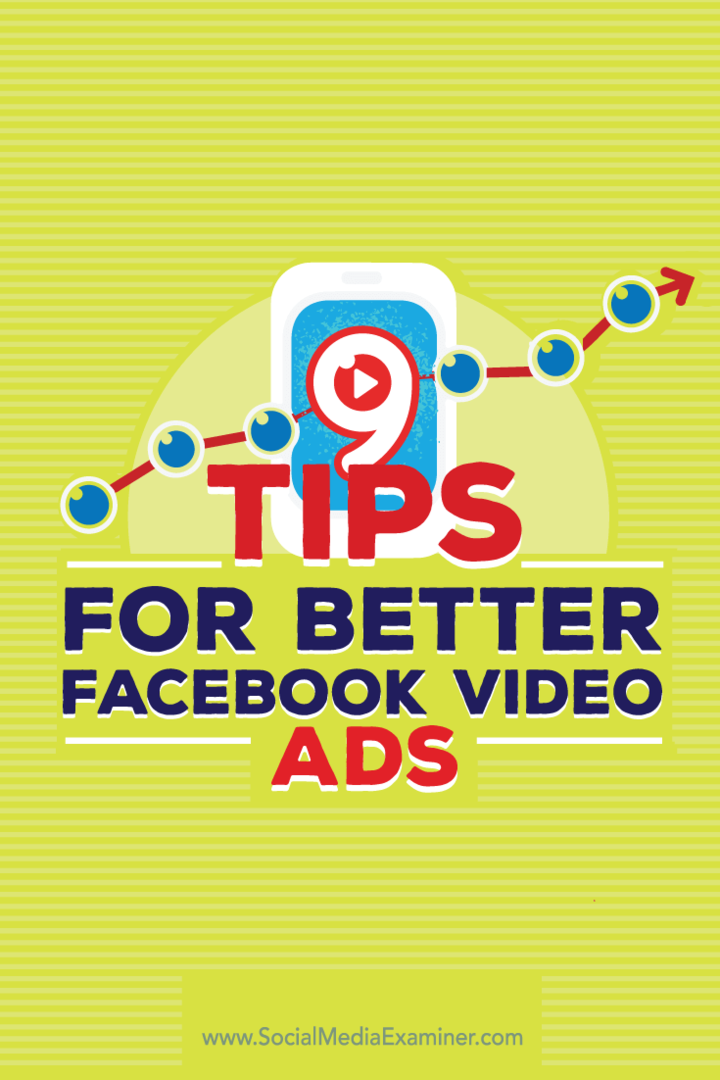 Savjeti o devet načina kako poboljšati svoje Facebook video oglase.