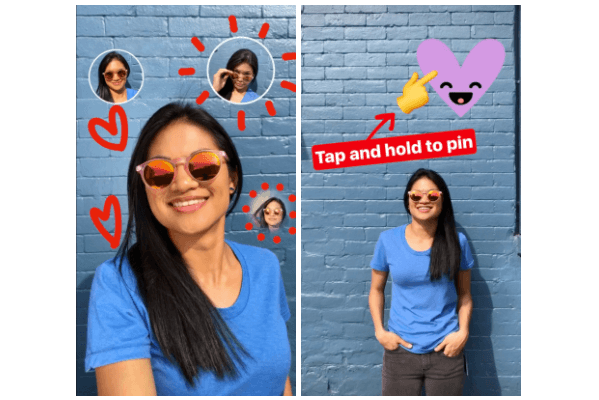 Instagram je predstavio novu značajku koju naziva Pinning koja korisnicima omogućuje pretvaranje bilo koje fotografije ili teksta u naljepnicu za njihove video zapise ili slike iz Instagram Stories, čak i u selfie.
