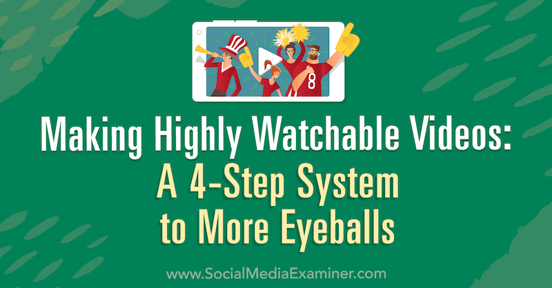 Izrada videozapisa s visokom gledljivošću: sustav od 4 koraka za više očnih jabučica, Matt Johnston, ispitivač društvenih mreža.