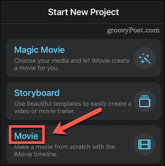 imovie stvoriti film