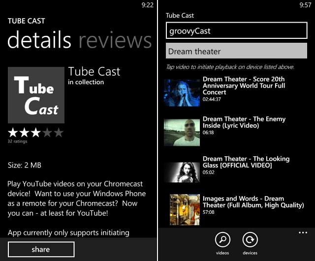 Tube Cast za Windows Phone 8