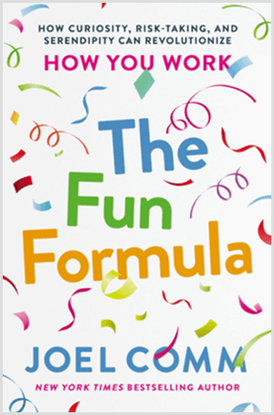 Zabavna formula Joela Comm-a ima naslovnicu knjige sa šarenim konfetama i bijelom pozadinom.