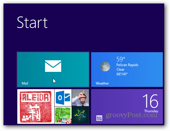 Pokrenite Windows 8 Mail klijent