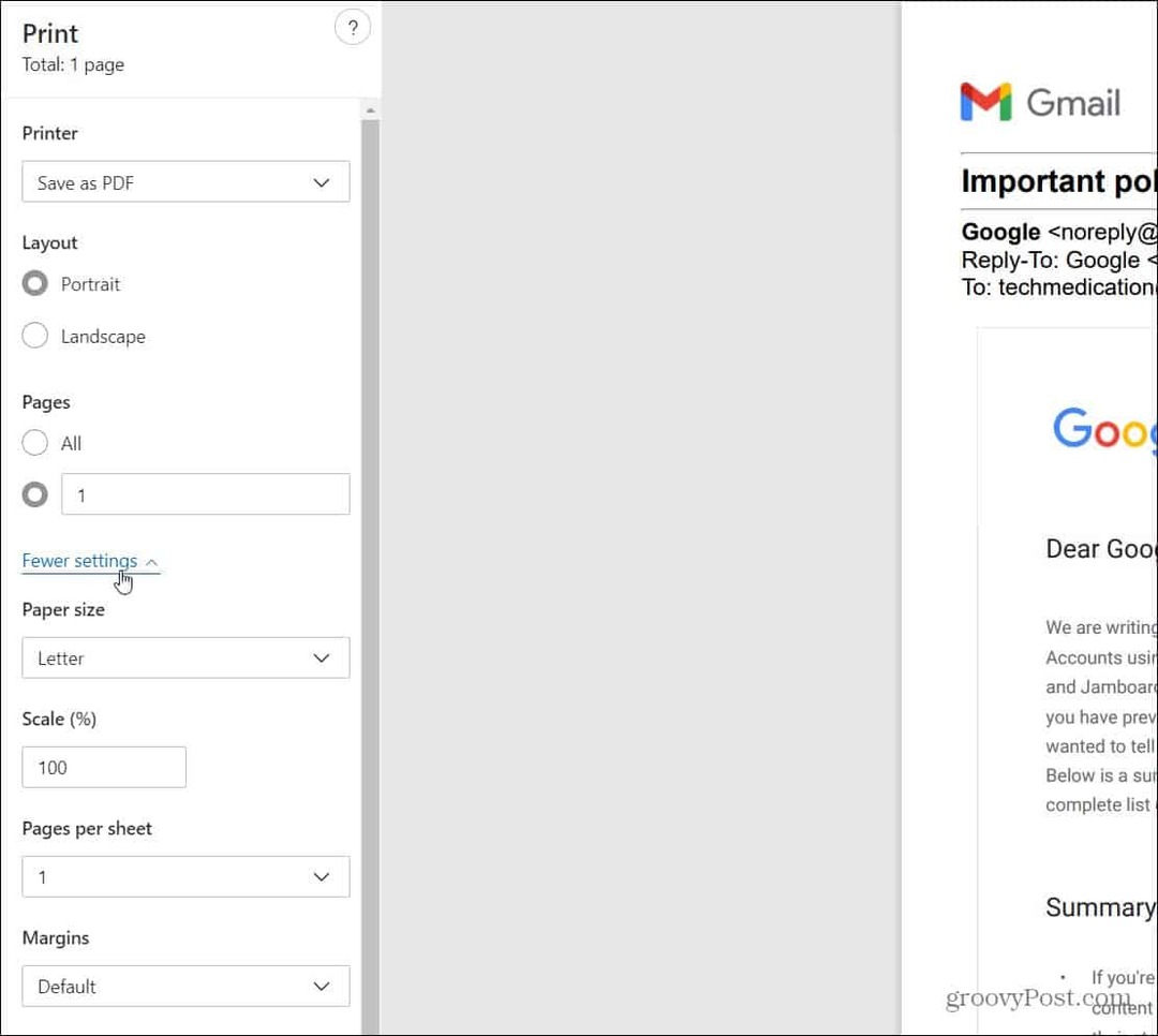 Kako spremiti Gmail poruku kao PDF