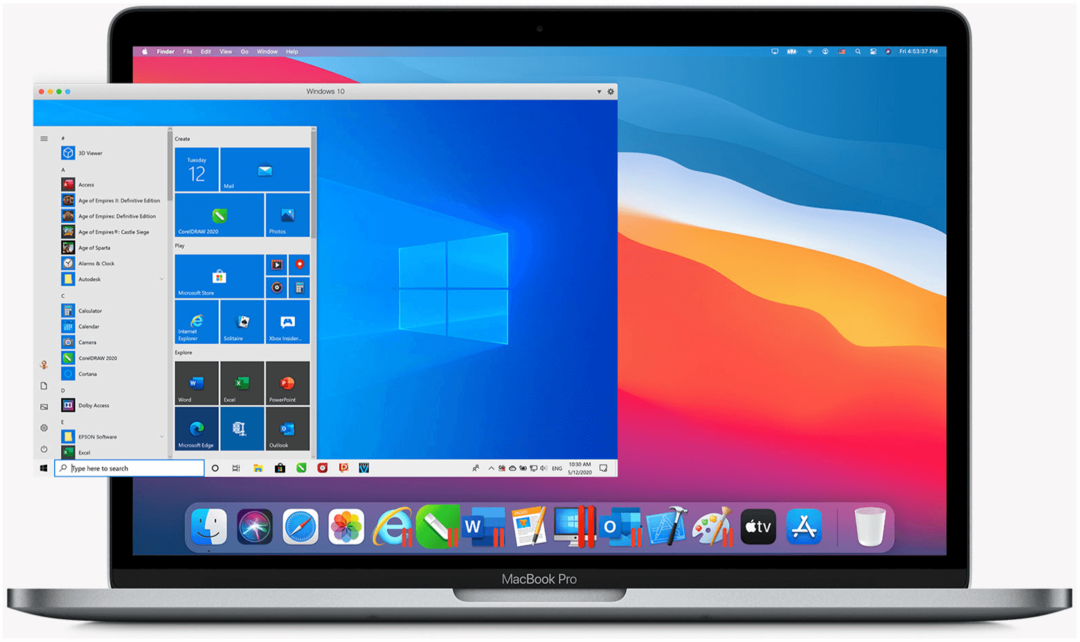 Windows 10 na M1 Macs Parallels Desktop 16 za Mac
