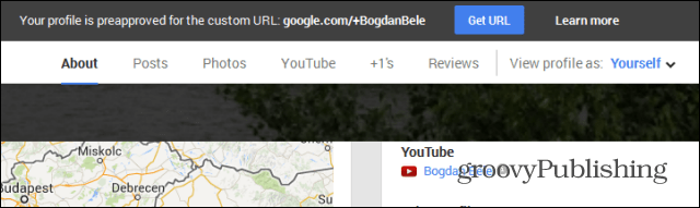 googleov prilagođeni URL unaprijed je odobren